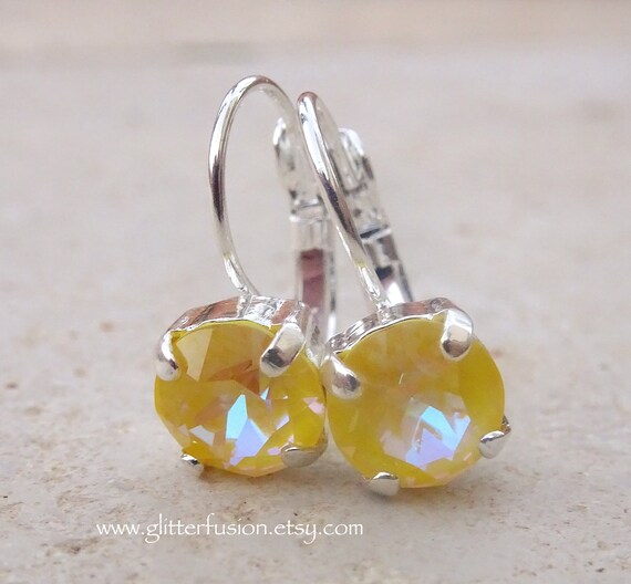 Etsy yellow hotsell earrings