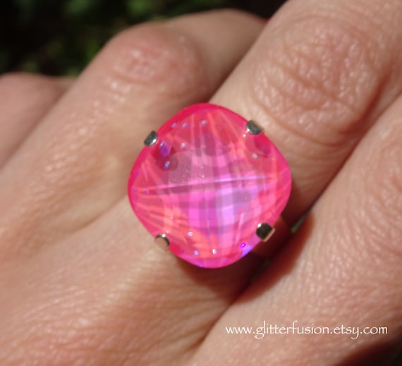 ウルトラピンクコーラル AB スワロフスキークリスタル 16 mm