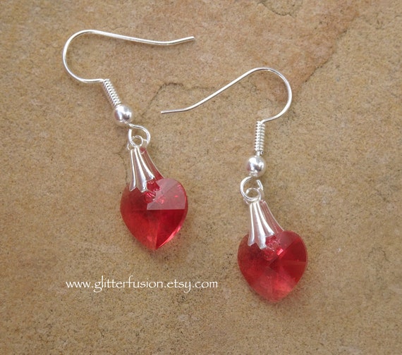 AB 17mm Wild Heart Earrings Made With Swarovski® Crystals | Crystal Elegance