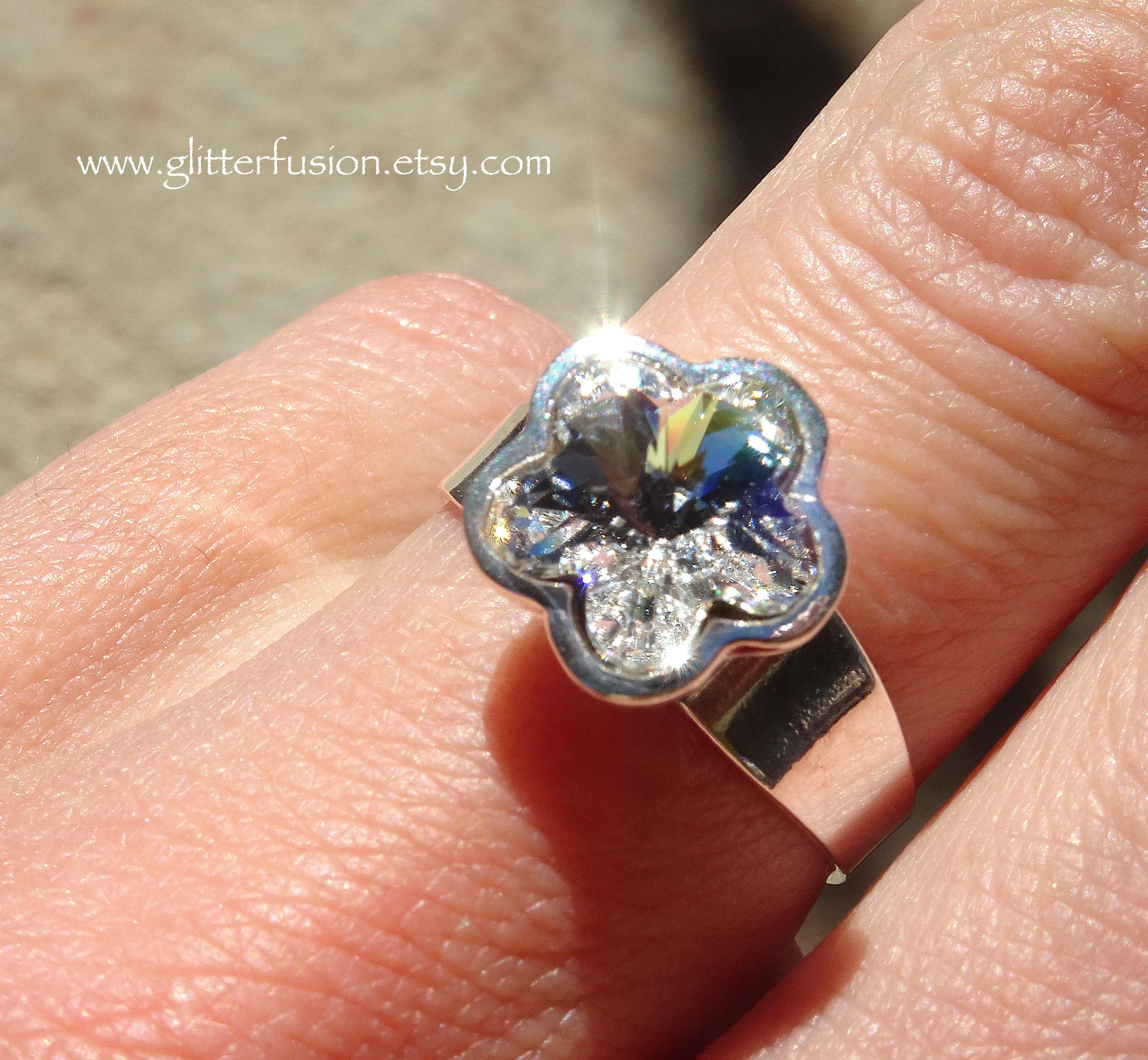 Swarovski Flower Ring Canada