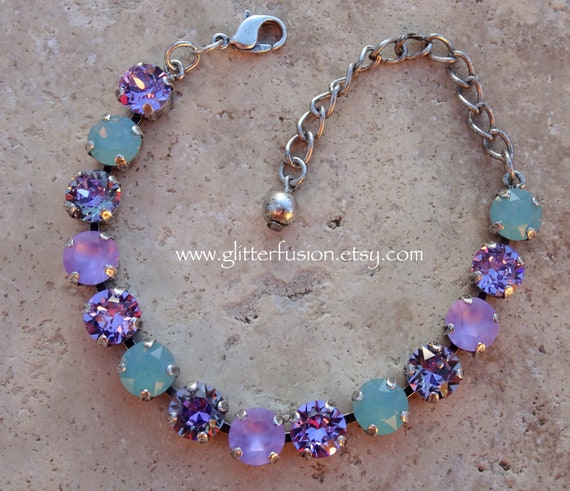 DIY Bracelet Kit of Swarovski Crystals, Pastel, Spring Colors with