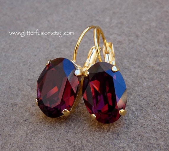 Purple pageant earrings deals