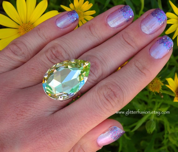 Swarovski shop pear ring