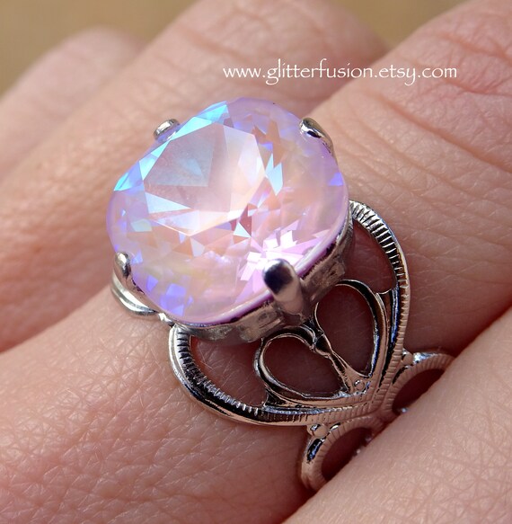 新品✨スワロフスキー 55⁄約13号 リング グレー クリスタル シルバー系