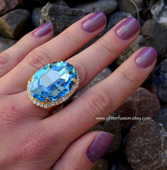 Birthstone ring swarovski outlet