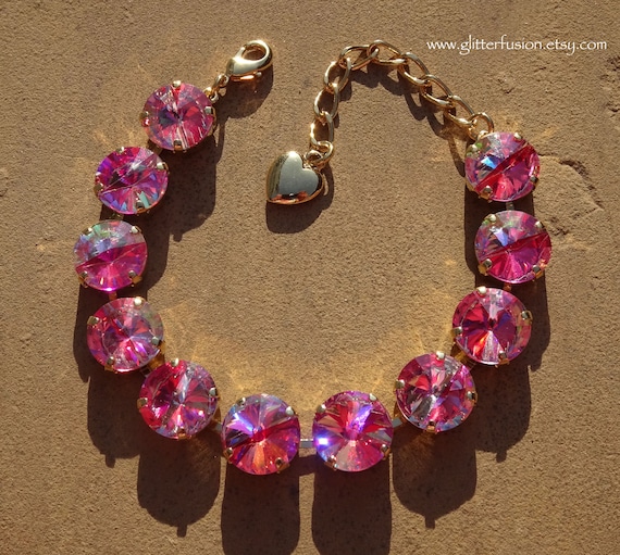 Big Sis Iridescent Rainbow Heart Bracelet | 14kt Gold Plated