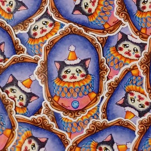 Sad Cat Clown Vinyl sticker
