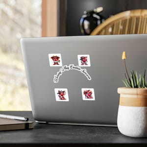 Vinyloverdrukplaatjesticker, leuke brutale sticker, laptopsticker, sticker waterfles, autosticker, vinylsticker