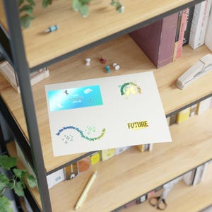 Stationaire stickervellen set voor kantoorinrichting, cadeau voor haar, leuk pakket dagboekstickers, bureauaccessoires, plannerbenodigdheden