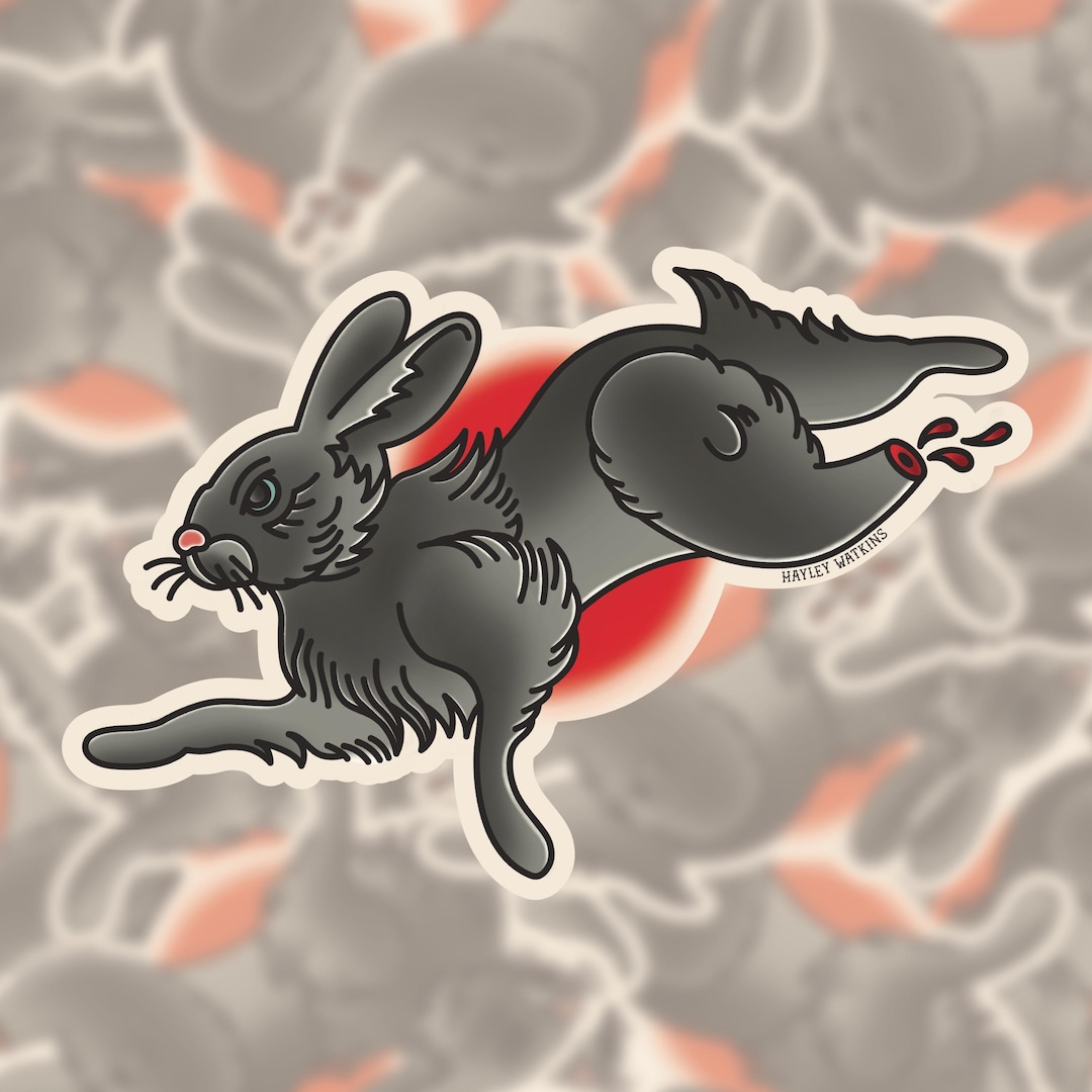 No Luck Rabbit Unlucky Rabbit Sticker - Etsy
