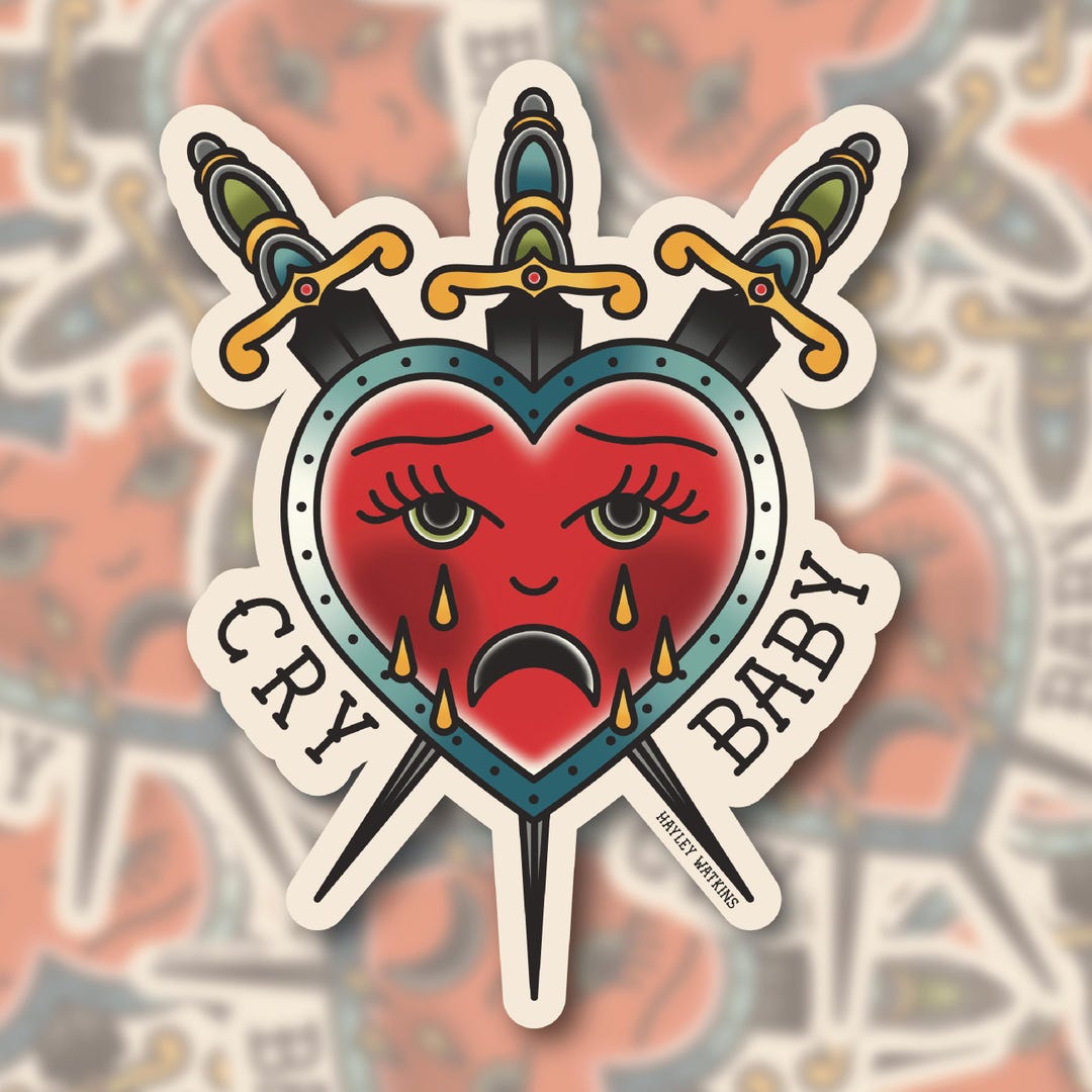 Cry Baby Sticker - Etsy