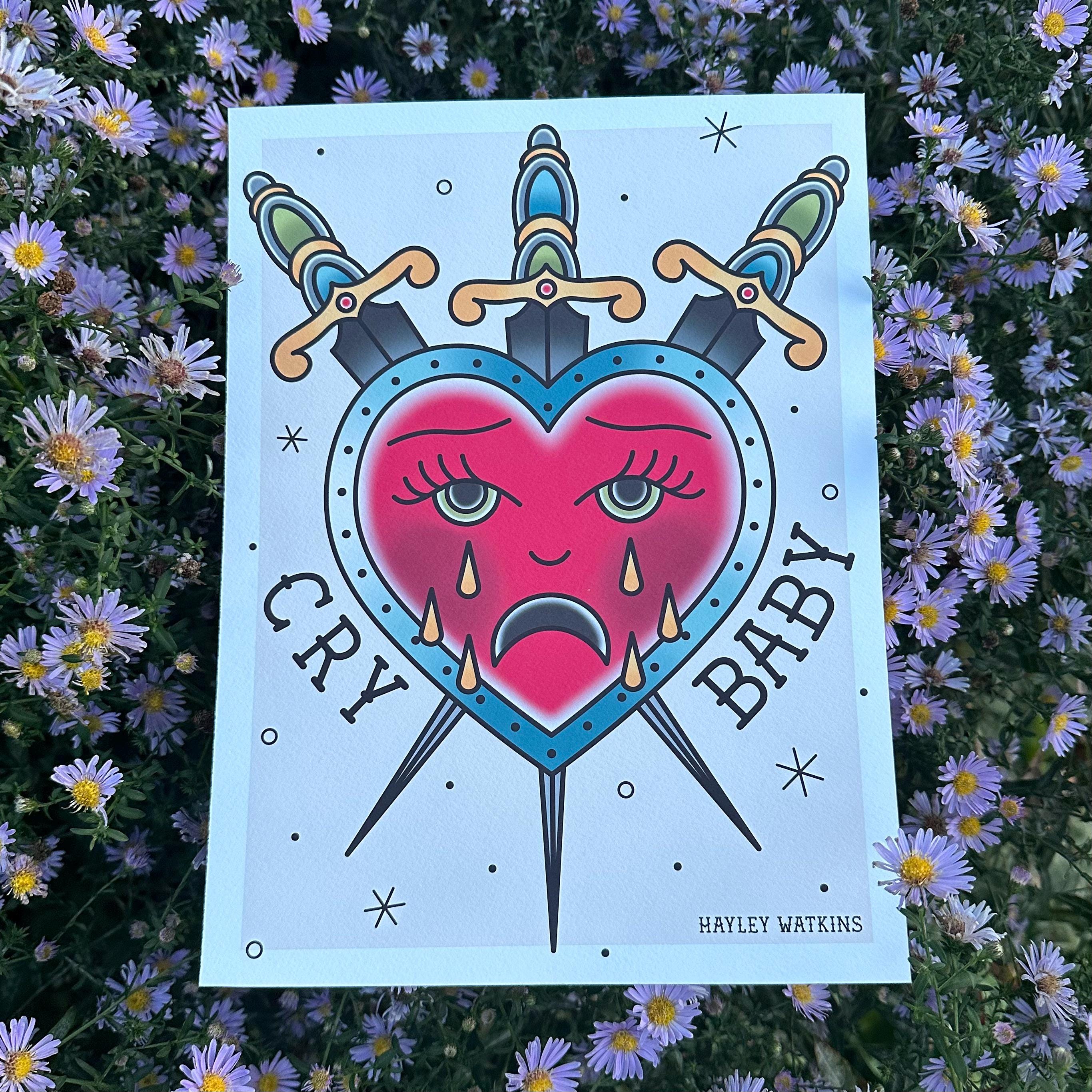 Honey Baby Crying ハンドメイドクローン 予備シール付き Cry Baby Print (9x12) - Etsy