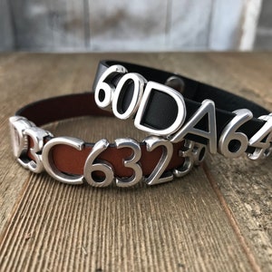 Greyhound Tattoo Leather Bracelet Snap Magnetic Closure Choice of Color Custom Made to Order image 1