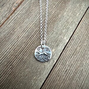 Vintage Running Greyhound Silver Pendant Small Tiny Sterling Silver Necklace Rolo Chain Ready to Ship image 2