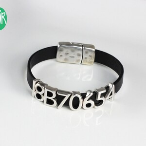 Greyhound Tattoo Leather Bracelet Snap Magnetic Closure Choice of Color Custom Made to Order image 3