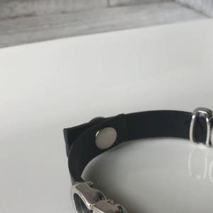 Greyhound Tattoo Leather Bracelet Snap Magnetic Closure Choice of Color Custom Made to Order image 2