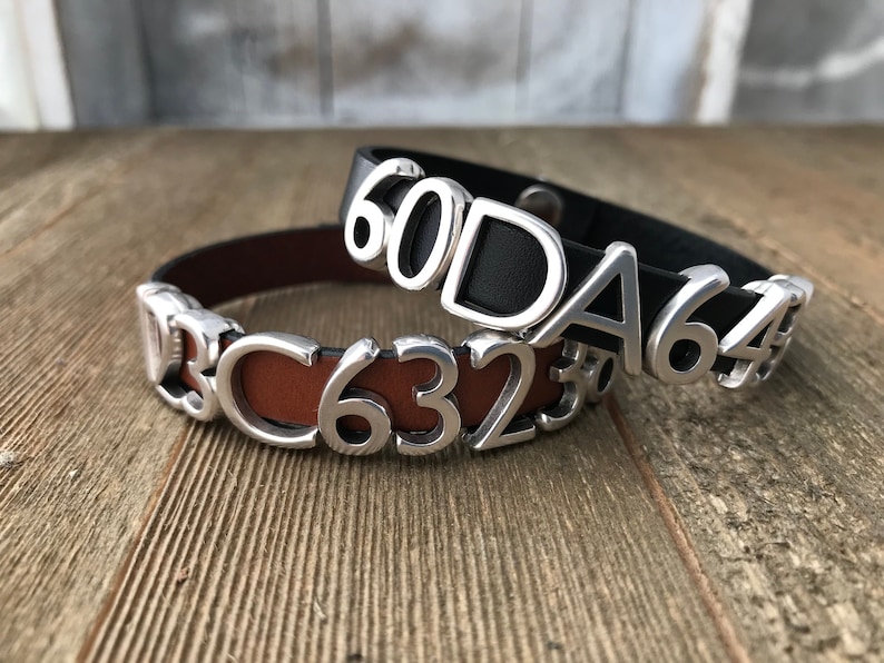 Greyhound Tattoo Leather Bracelet Snap Magnetic Closure Choice of Color Custom Made to Order image 1