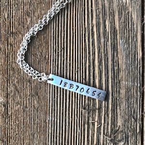 Greyhound Tattoo Charm Sterling Silver - Handstamped Pendant - Sterling Silver Cable Chain Necklace - Made to Order