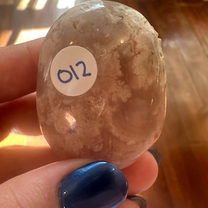 Flower Agate Palm Stones