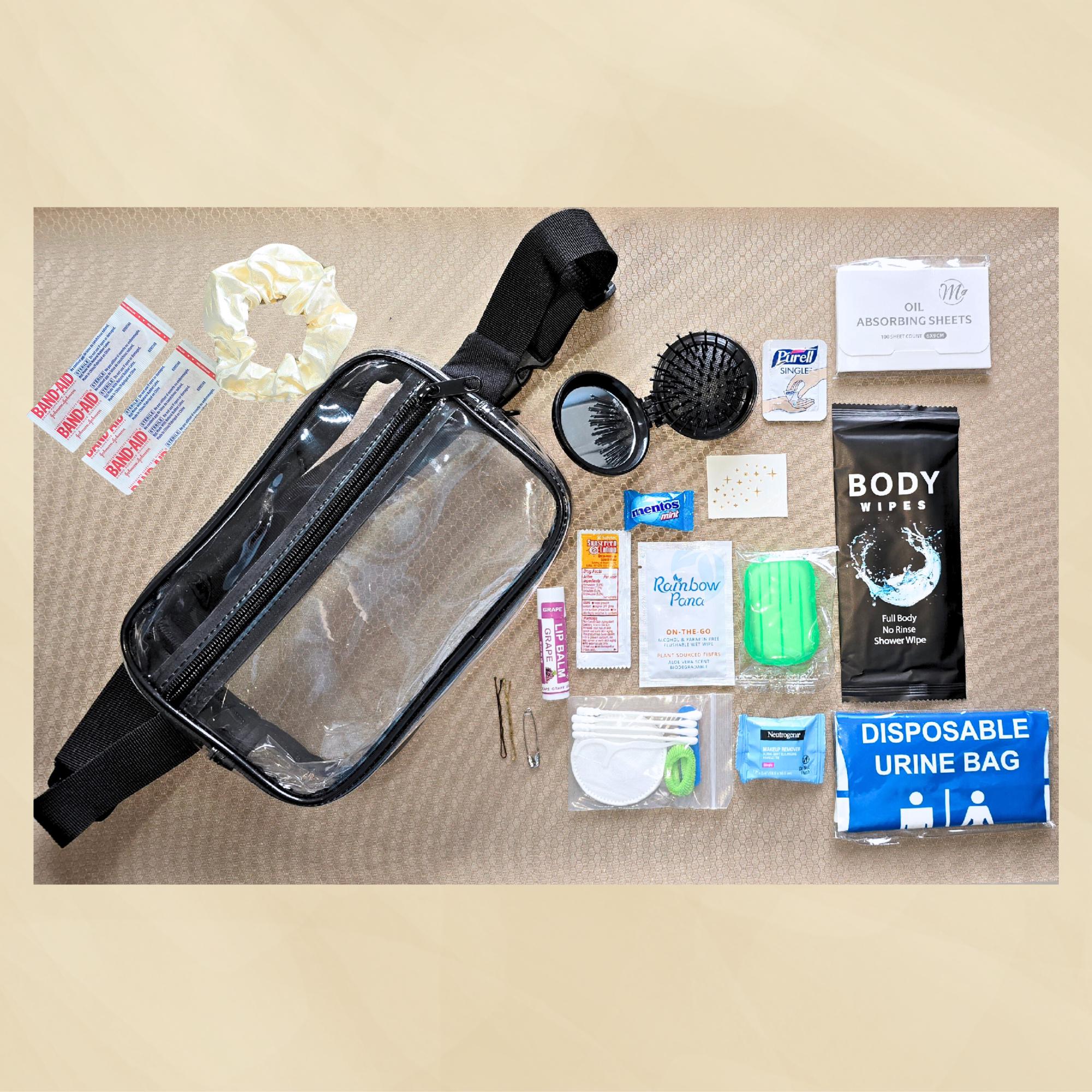 Festival Survival Kit: Clear Concert Bag With Rave Essentials - Etsy