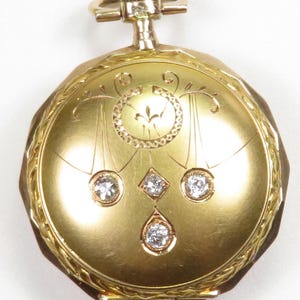 Antique Diamond Louis Audemars Diplome H&#39;onneur Hunting Case Pocket Watch 14KY O Size