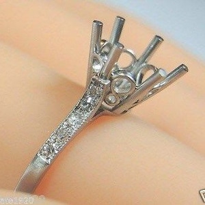 Antique Platinum Engagement Ring Setting | Will Hold 7-9MM | ES- 159