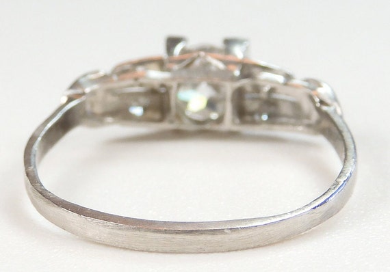 Antique European Diamond Platinum Engagement Ring… - image 8
