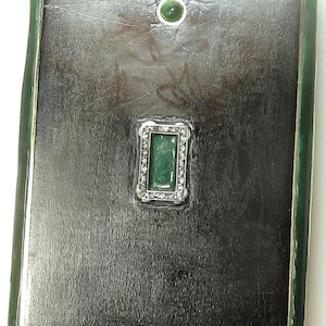Antico portasigarette in smalto con diamanti rosa degli anni '20, 115,7 g, 3,22" x 2,07" x 0,836"
