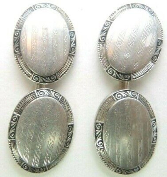 Antique Art Deco Vintage Retro Estate Cufflinks Pl