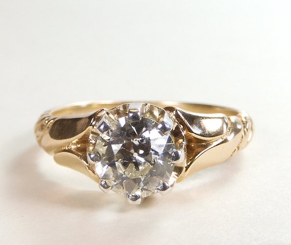 Antique Art Deco Vintage Diamond Unisex Engagemen… - image 1