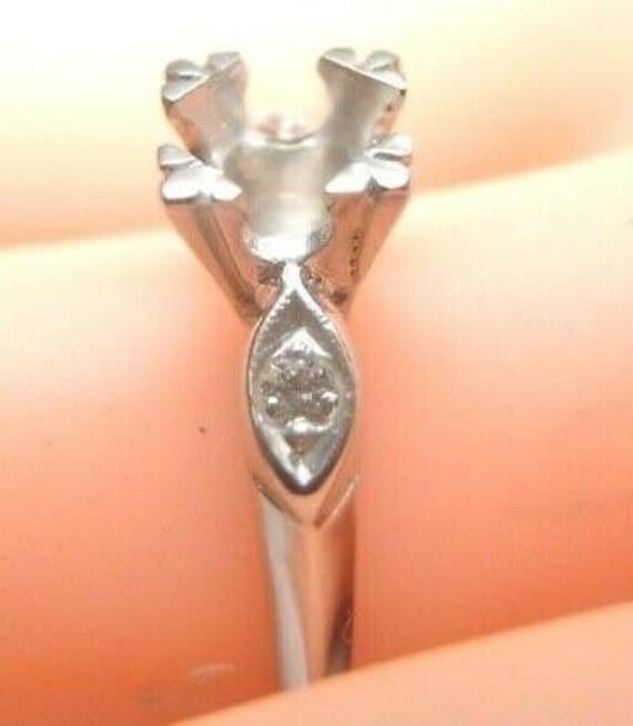 Antique Art Deco Vintage Setting Mounting Platinum