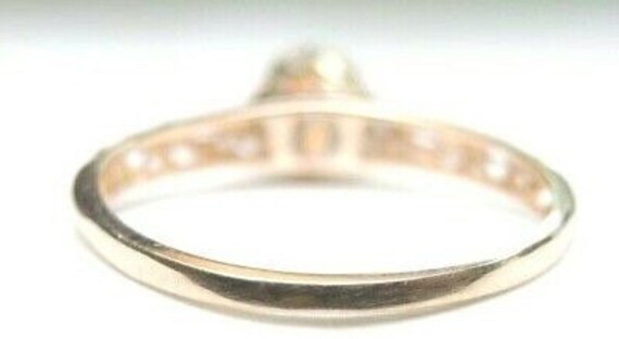 Antique Art Deco Vintage Engagement 14K Rose Gold… - image 7