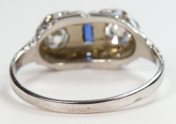 Antique Art Deco Vintage Diamond Engagement 18KW … - image 8