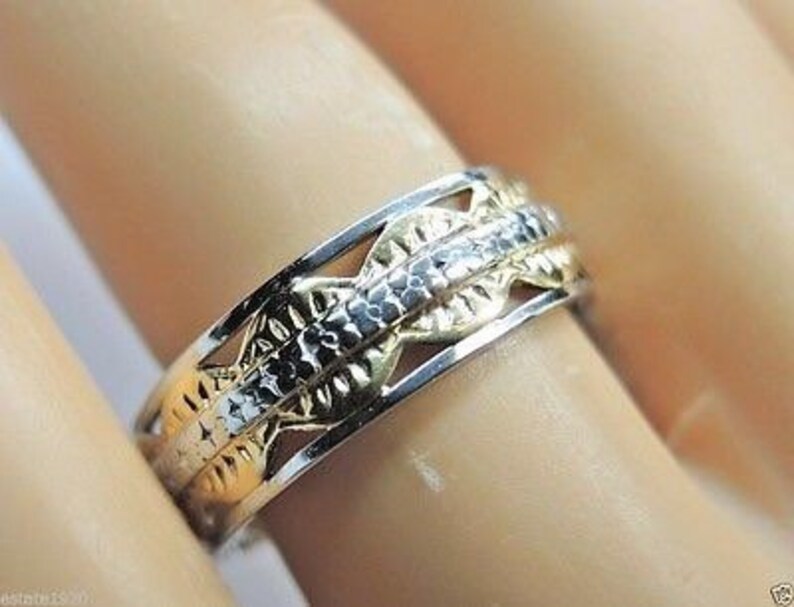 Antique Vintage Art Deco Platinum and 22KT Yellow Gold Wedding | Etsy