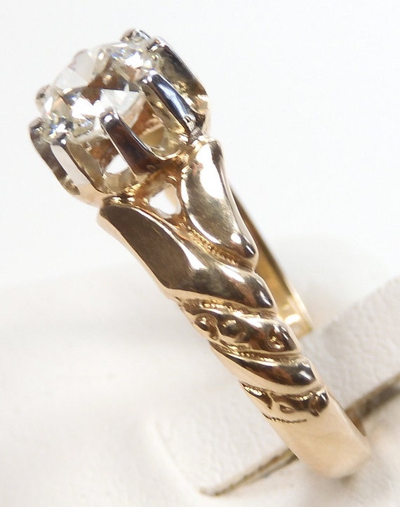 Antique Art Deco Vintage Diamond Unisex Engagemen… - image 5