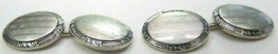 Antique Art Deco Vintage Retro Estate Cufflinks P… - image 3