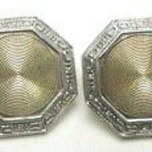 Antique Art Deco Vintage Retro Estate Cufflinks Platinum 14K Yellow Gold
