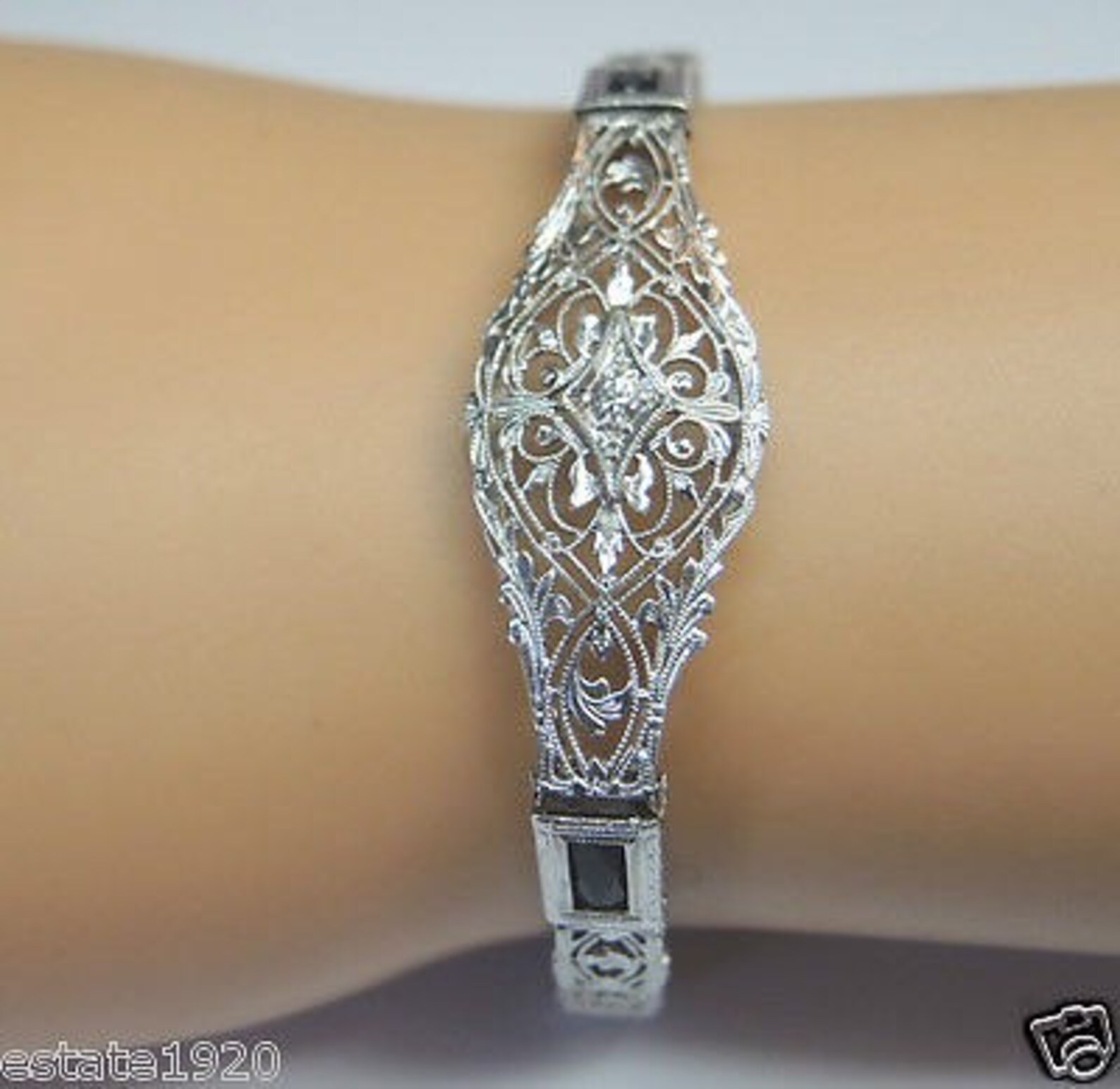 Antique European Diamond Filigree Bracelet 14k 71/2 Etsy