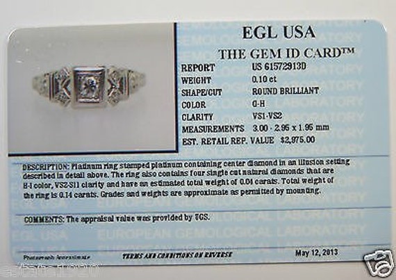 Antique Diamond Platinum Art Deco Engagement Ring… - image 5