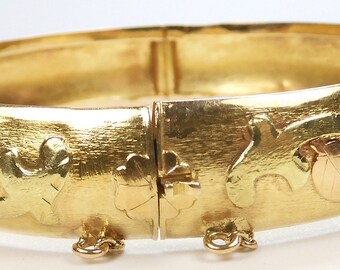 アンティーク 1920 年代 バングル ブレスレット 18K トライカラー 7 1