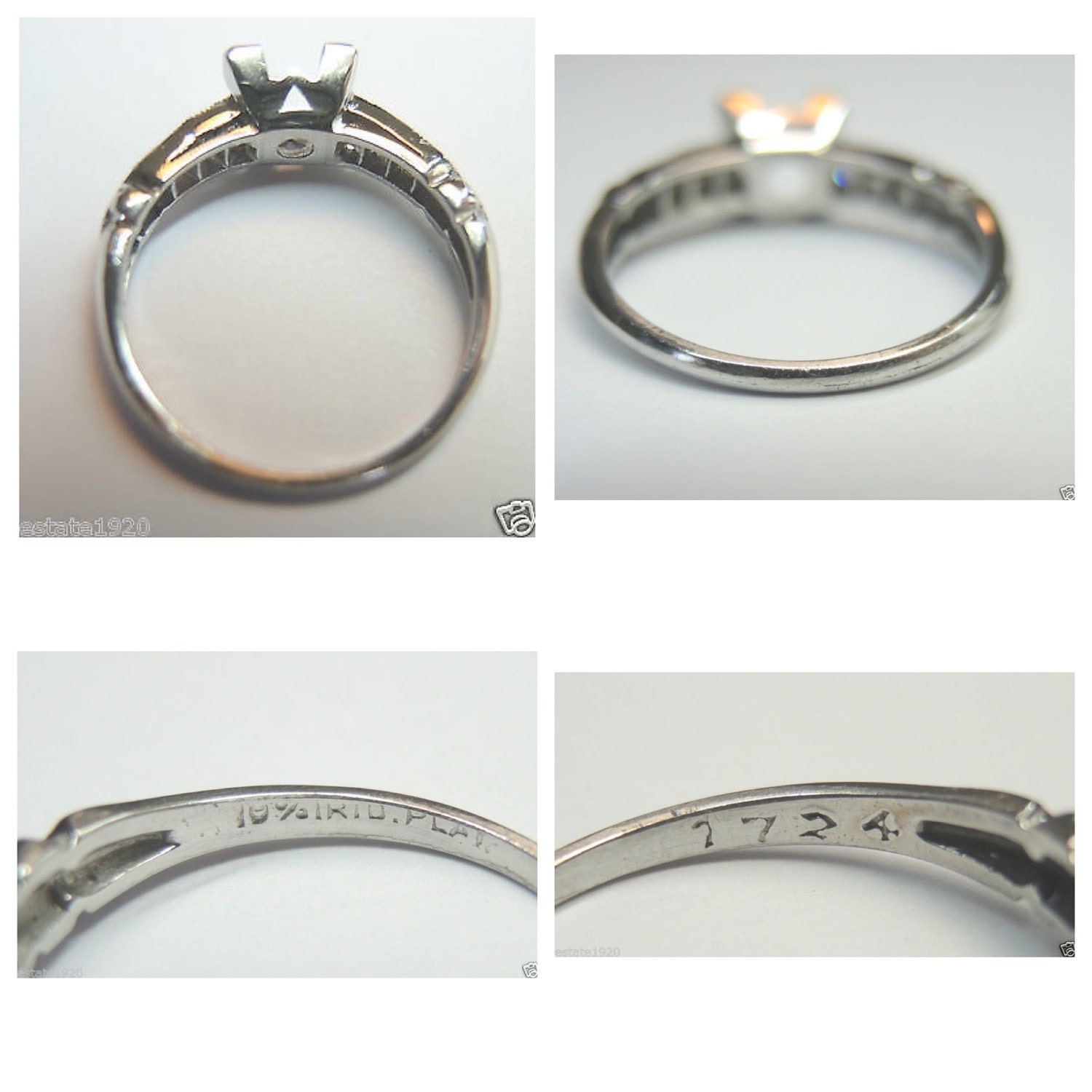 Antique Diamond Platinum Art Deco Engagement Ring Setting | Setting ...