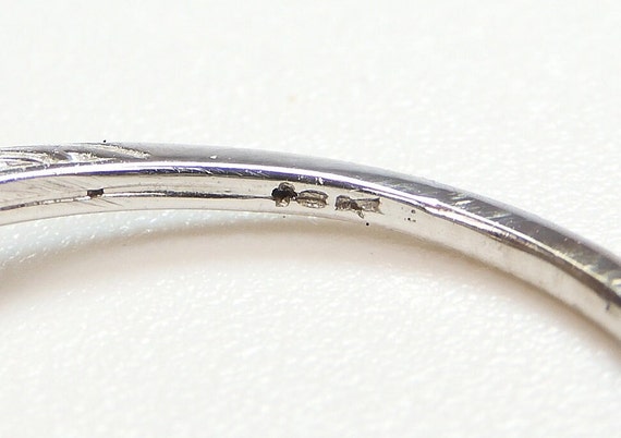 Antique 1920's Diamond Filigree Engagement Ring S… - image 7