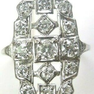 Antique Art Deco Vintage Diamond Platinum Engagement Ring| RE-1168