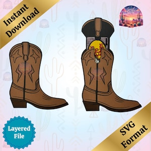 Cowboy Boot Gift Card/Money Holder SVG (Digital File)