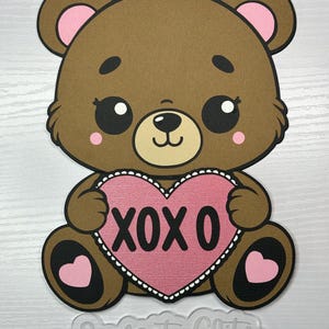 Porta-cartão-presente em formato de coração de urso SVG, porta-dinheiro SVG, arquivo digital