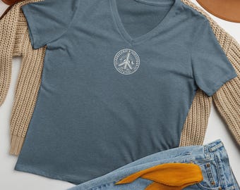 Peace Logo Women’s relaxed v-neck t-shirt