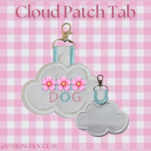 Fully Customizable Working Dog in training Patch Tab Cloud