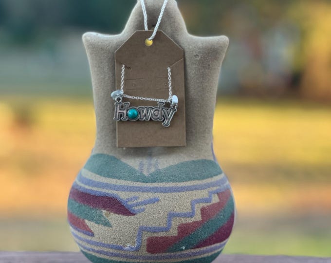 Howdy Turquoise Charm Necklace