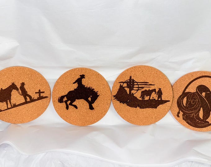 Cowboy Cork Coasters