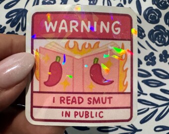 I read smut in public, Spicy Dark Romance Stickers, Booktok stickers, kindle stickers, Reader Laptop Sticker, Bookish